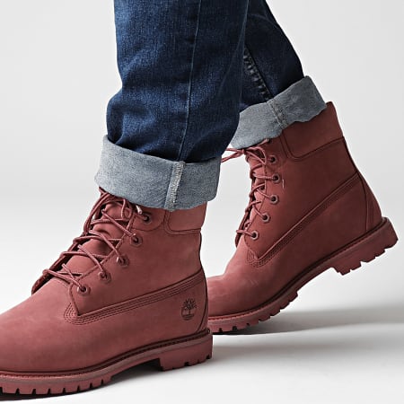 Timberland - Botas Premium 6 En Encaje Impermeable A2HR8 Nubuck Rojo Medio