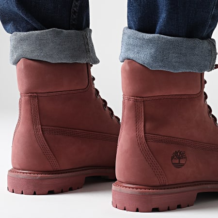 Timberland - Stivali Premium 6 In Lace Waterproof A2HR8 Medium Red Nubuck