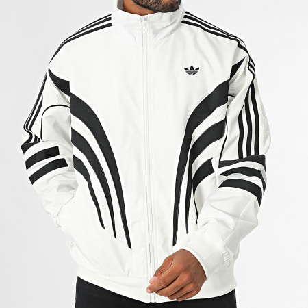 Adidas Originals - Veste Zippée A Bandes IX6724 Blanc Noir