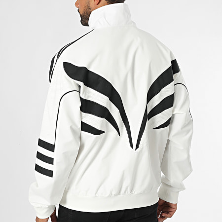 Adidas Originals - Chaqueta con cremallera a rayas IX6724 Blanco Negro