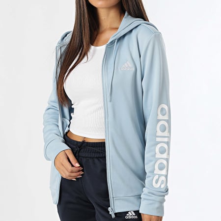 Adidas Sportswear - Ensemble De Survetement Femme Linear IW8630 Bleu Clair Bleu Marine