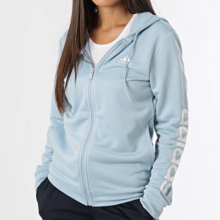 Adidas Sportswear - Ensemble De Survetement Femme Linear IW8630 Bleu Clair Bleu Marine