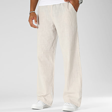 Frilivin - Pantalon Relaxed Fit Beige Clair