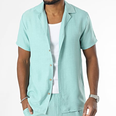 Frilivin - Camicia a maniche corte e pantaloni da jogging verde