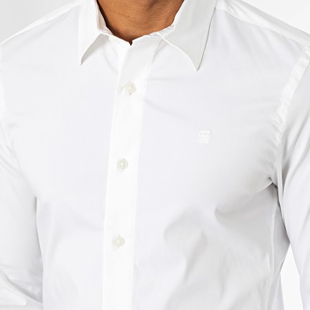 G-Star - Camicia Kent Slim a maniche lunghe D25176-D701 Bianco