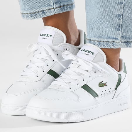 Lacoste - Baskets Femme T-Clip Set 224 White Dark Green