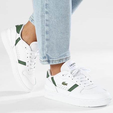 Lacoste - Baskets Femme T-Clip Set 224 White Dark Green