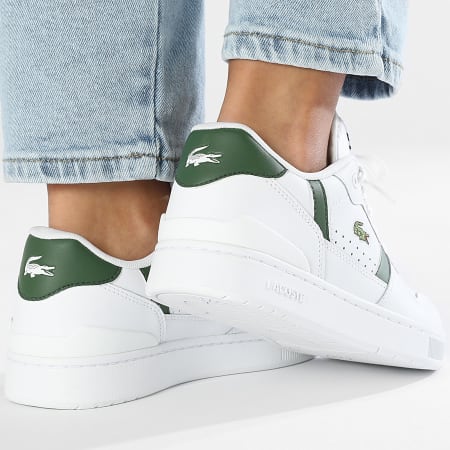 Lacoste - Baskets Femme T-Clip Set 224 White Dark Green