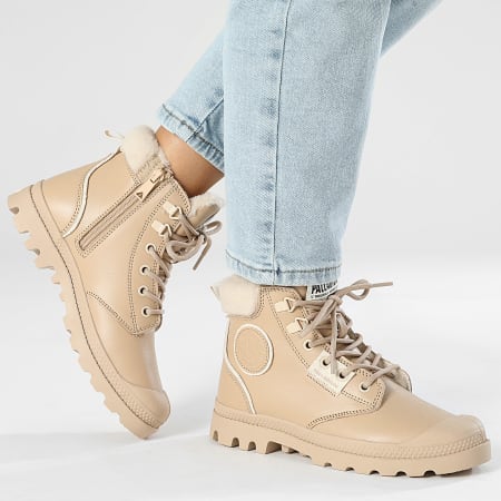 Palladium - Botas Mujer Pampa Hi Nieve Caliente 94380 Beige Tan