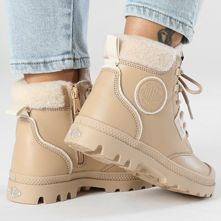 Palladium - Botas Mujer Pampa Hi Nieve Caliente 94380 Beige Tan