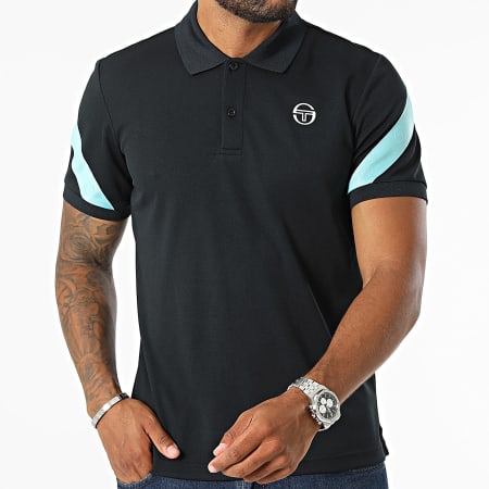 Sergio Tacchini - Diagonalley polo met korte mouwen 40771 Zwart