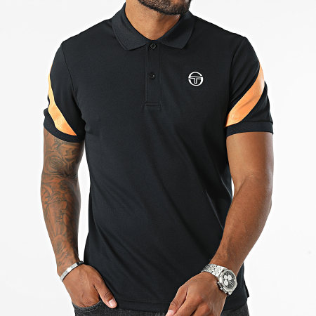 Sergio Tacchini - Diagonalley polo met korte mouwen 40771 Zwart