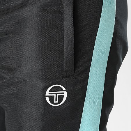 Sergio Tacchini - Diagonalley 40776 Zwart Lichtblauwe Joggingbroek