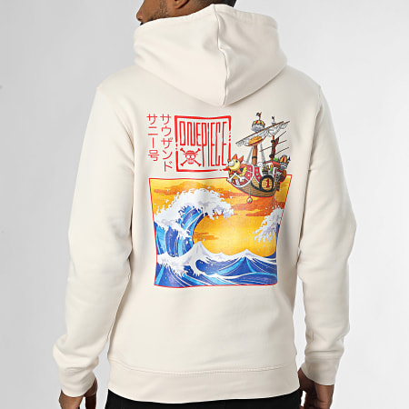 One Piece - Sudadera con capucha Kanagawa Beige