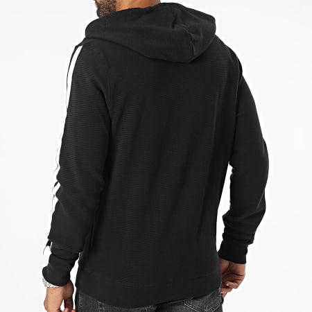 Tommy Hilfiger - Gestreepte Zip Hoodie 3011 Zwart