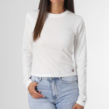 Tommy Hilfiger - Tee Shirt Manches Longues Femme 5636 Blanc