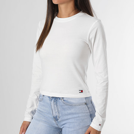 Tommy Hilfiger - 5636 Women's Long Sleeve Tee Shirt Blanco