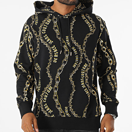 Versace Jeans Couture - Fleece Garz Chain Couture Hoody 77GAI3H0-FS160 Zwart Geel