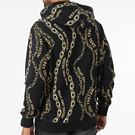 Versace Jeans Couture - Fleece Garz Chain Couture Hoody 77GAI3H0-FS160 Zwart Geel