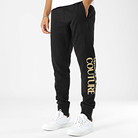 Versace Jeans Couture Logoinsit 77GAAT05 CF00T Pantaloni da jogging oro nero Ryses