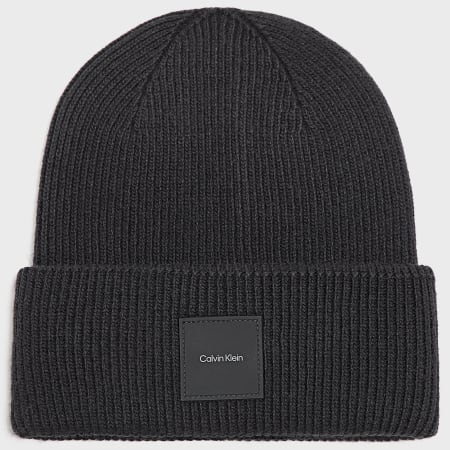 Calvin Klein - Gorro de canalé fino 2356 Negro