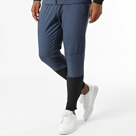 Comme Des Loups - Set di pantaloni da jogging e giacca con cappuccio da running blu navy