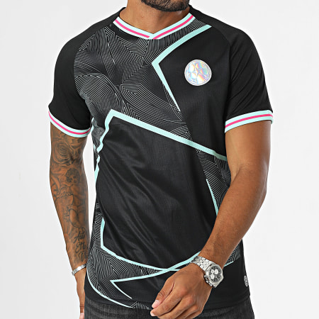 Foot - Camiseta Sublime Pro Cuello en V UCL24001C Negro Verde claro Rosa