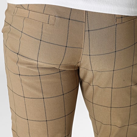 Frilivin - Pantalón Chino Camel Skinny Check