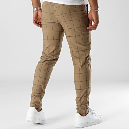 Frilivin - Pantalón Chino Camel Skinny Check