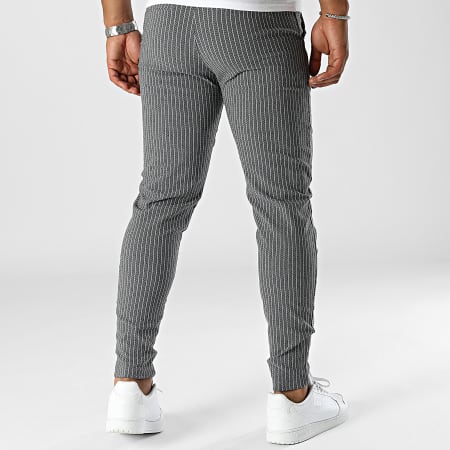 Frilivin - Pantaloni chino skinny a righe grigio