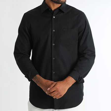 Chemise noir lacoste online