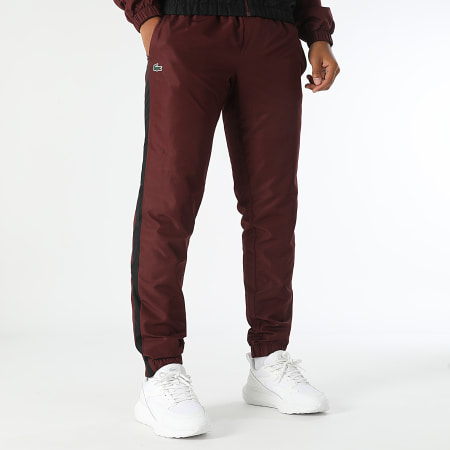 Ensemble De Survetement Logo Crocodile Bordeaux Noir