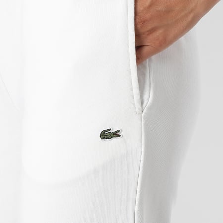 Lacoste Pantalon Jogging Femme Logo Brode Crocodile Blanc LaBoutiqueOfficielle
