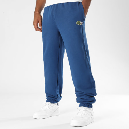 Pantalon Jogging Logo Brode Crocodile Bleu Roi