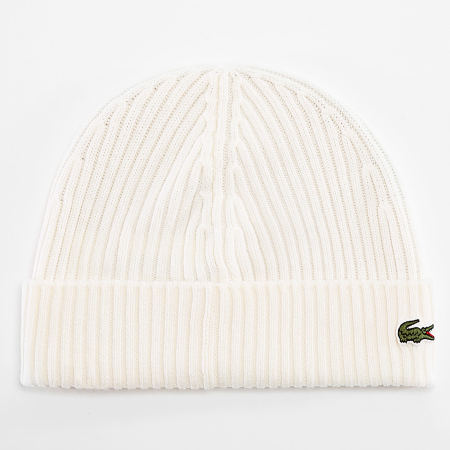 Lacoste - Bonnet Logo Brodé Crocodile Beige