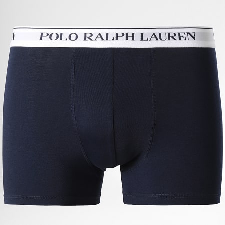 Polo Ralph Lauren - Lot De 3 Boxers Blanc Bleu Marine Bleu