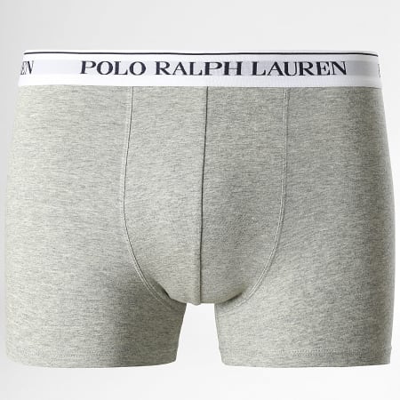 Polo Ralph Lauren - Lot De 5 Boxers Blanc Gris Chiné Vert Bordeaux Bleu Marine