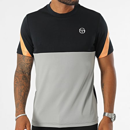 Sergio Tacchini - Maglietta Diagonalley 40772 Nero Grigio