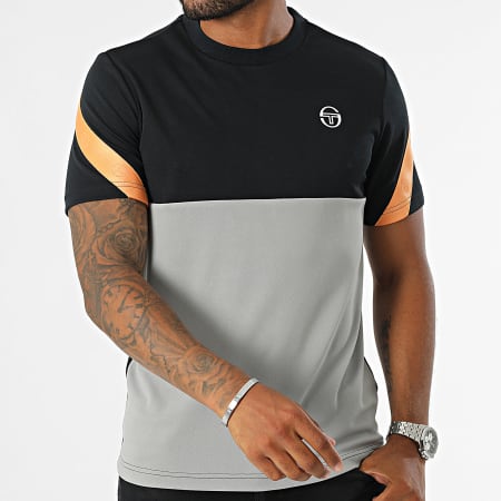 Sergio Tacchini - Tee Shirt Diagonalley 40772 Noir Gris