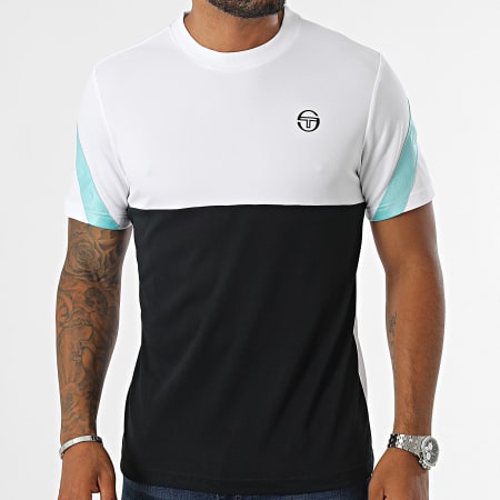 Sergio Tacchini - Maglietta Diagonalley 40772 Bianco Blu Navy