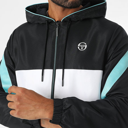 Sergio Tacchini - Diagonalley 40778 Tuta da ginnastica a righe nere