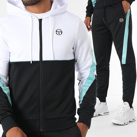 Sergio Tacchini - Diagonaal trainingspak 40779 Zwart Wit