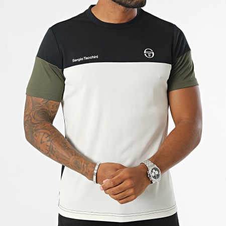 Sergio Tacchini - Prave Camiseta 40845 Beige Azul Marino Verde Caqui