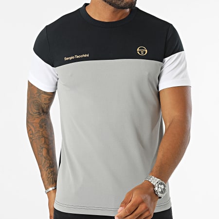 Sergio Tacchini - Maglietta Prave 40845 Grigio Nero Bianco