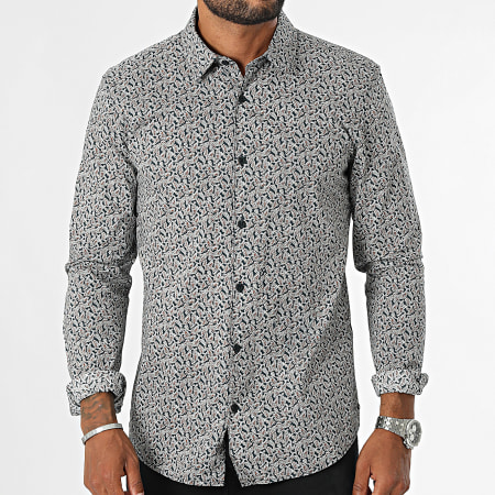 Teddy Smith - Camisa Manga Larga Barclay 10716985D Azul Marino Beige