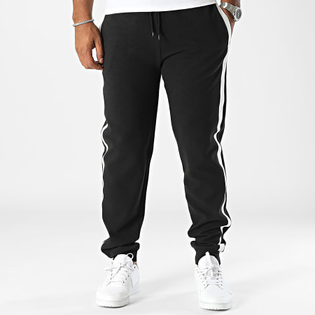 Tommy Hilfiger - 3013 Pantalón de chándal negro con bandas