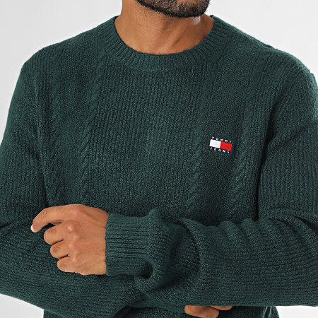 Tommy Jeans - Jersey de cable 9440 Verde