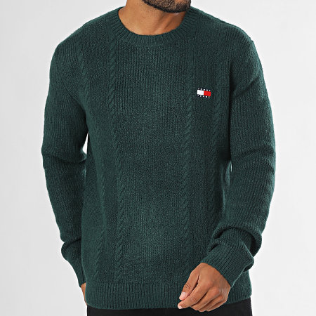 Tommy Jeans - Jersey de cable 9440 Verde