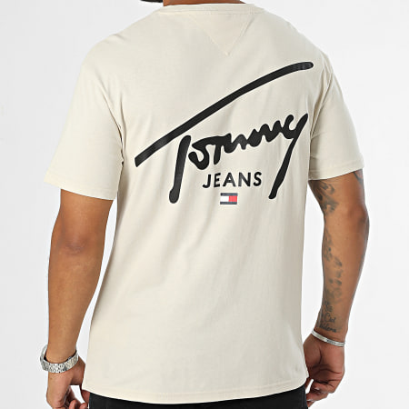 Tommy Jeans - Tee Shirt Regular Signature Print 8536 Beige