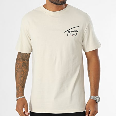 Tommy Jeans - Tee Shirt Regular Signature Print 8536 Beige